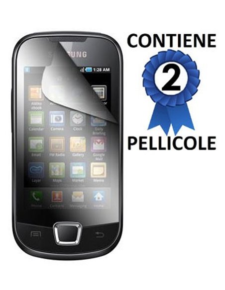 PELLICOLA PROTEGGI DISPLAY SAMSUNG i5800 Galaxy 3 CONFEZIONE 2 PEZZI