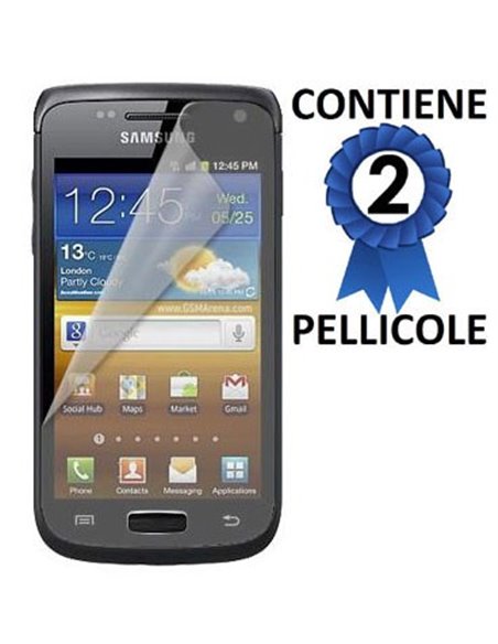 PELLICOLA PROTEGGI DISPLAY SAMSUNG i8150 GALAXY W, GALAXY WONDER CONFEZIONE 2 PEZZI