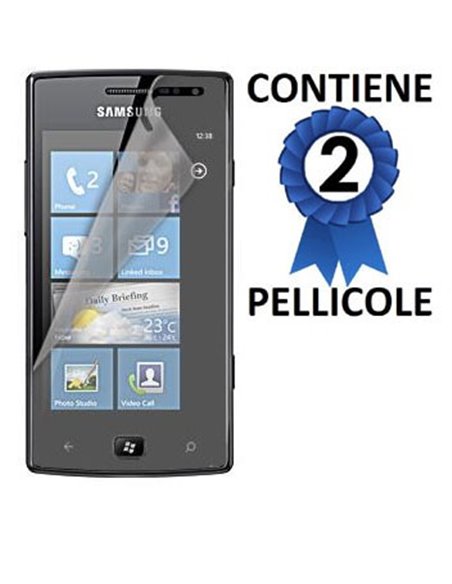 PELLICOLA PROTEGGI DISPLAY SAMSUNG i8350 OMNIA W CONFEZIONE 2 PEZZI