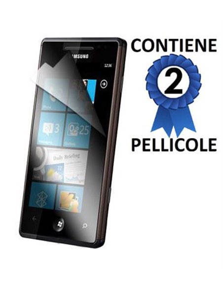 PELLICOLA PROTEGGI DISPLAY SAMSUNG I8700 Omnia 7 CONFEZIONE 2 PEZZI