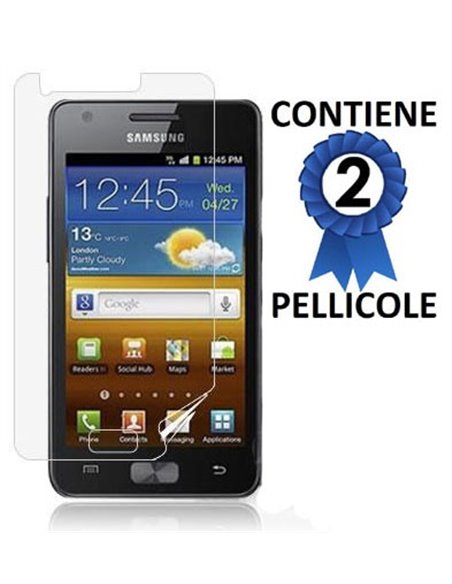 PELLICOLA PROTEGGI DISPLAY SAMSUNG I9103 Galaxy R CONFEZIONE 2 PEZZI