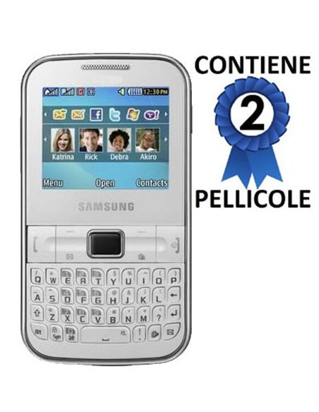 PELLICOLA PROTEGGI DISPLAY SAMSUNG S3350 CH@T335 CONFEZIONE 2 PEZZI