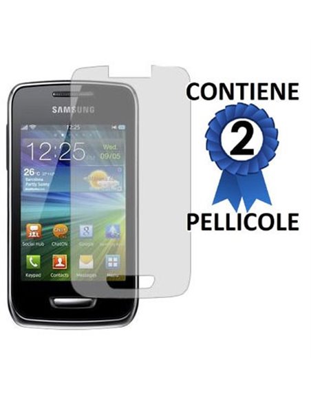 PELLICOLA PROTEGGI DISPLAY SAMSUNG S5380 WAVE Y, WAVE 538 CONFEZIONE 2 PEZZI