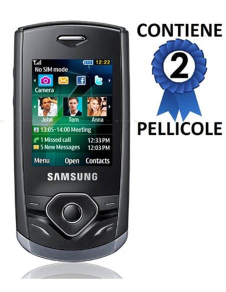 PELLICOLA PROTEGGI DISPLAY SAMSUNG S5550 SHARK CONFEZIONE 2 PEZZI