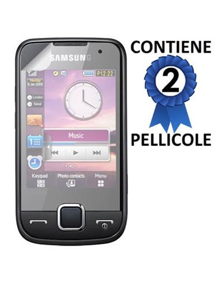 PELLICOLA PROTEGGI DISPLAY SAMSUNG S5600 CONFEZIONE 2 PEZZI