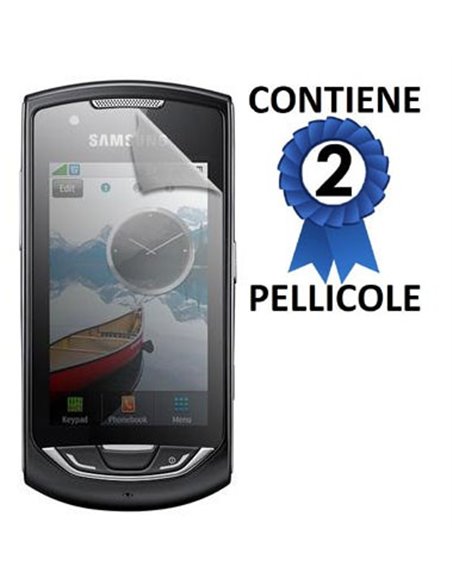 PELLICOLA PROTEGGI DISPLAY SAMSUNG S5620 HALLEY EVO CONFEZIONE 2 PEZZI