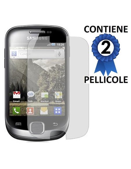 PELLICOLA PROTEGGI DISPLAY SAMSUNG Galaxy Fit S5670 CONFEZIONE 2 PEZZI