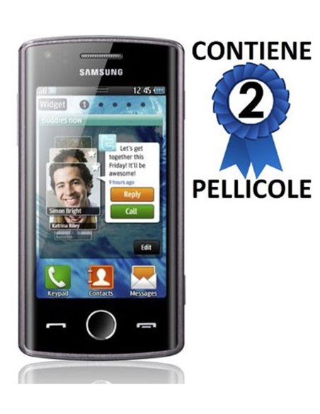 PELLICOLA PROTEGGI DISPLAY SAMSUNG S5780 Wave578 CONFEZIONE 2 PEZZI