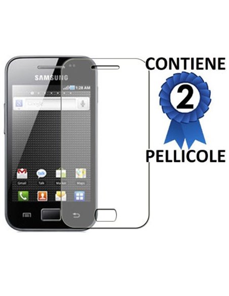 PELLICOLA PROTEGGI DISPLAY SAMSUNG S5839 Galaxy Ace VE CONFEZIONE 2 PEZZI