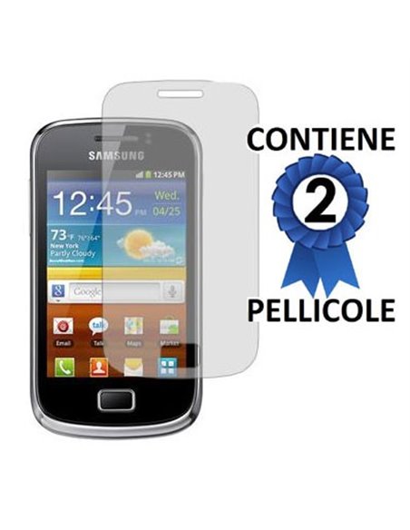 PELLICOLA PROTEGGI DISPLAY SAMSUNG S6500 Galaxy Mini 2 CONFEZIONE 2 PEZZI