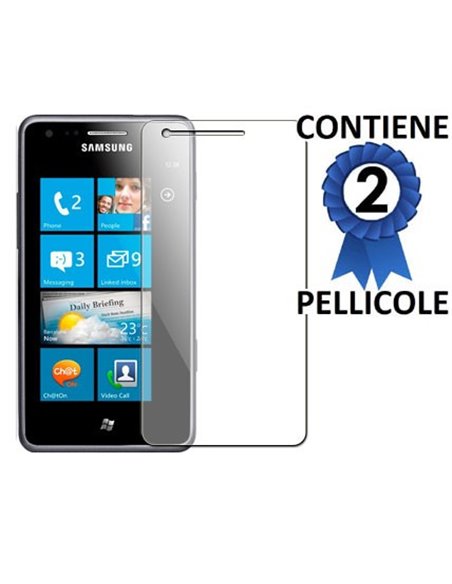 PELLICOLA PROTEGGI DISPLAY SAMSUNG S7530 OMNIA M CONFEZIONE 2 PEZZI