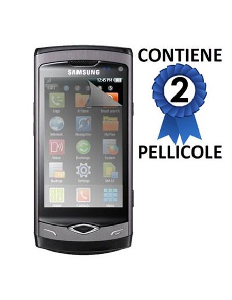 PELLICOLA PROTEGGI DISPLAY SAMSUNG S8500 Wave CONFEZIONE 2 PEZZI