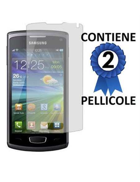 PELLICOLA PROTEGGI DISPLAY SAMSUNG S8600 WAVE 3 CONFEZIONE 2 PEZZI