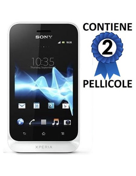 PELLICOLA PROTEGGI DISPLAY SONY XPERIA E, C1504, C1505 CONFEZIONE 2 PEZZI