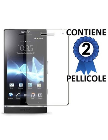 PELLICOLA PROTEGGI DISPLAY SONY XPERIA S LT26i CONFEZIONE 2 PEZZI