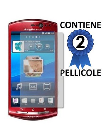 PELLICOLA PROTEGGI DISPLAY SONY-ERICSSON MT15i XPERIA NEO, MT11i XPERIA NEO V CONFEZIONE 2 PEZZI