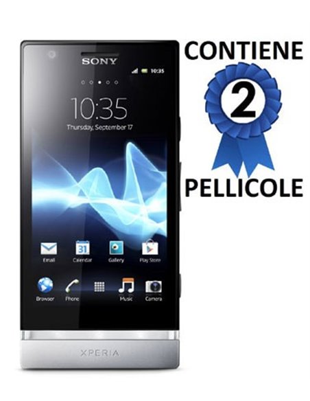 PELLICOLA PROTEGGI DISPLAY SONY XPERIA P LT22i CONFEZIONE 2 PEZZI