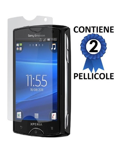 PELLICOLA PROTEGGI DISPLAY SONY-ERICSSON XPERIA MINI ST15i CONFEZIONE 2 PEZZI