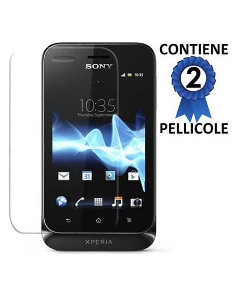 PELLICOLA PROTEGGI DISPLAY SONY XPERIA TIPO ST21I CONFEZIONE 2 PEZZI