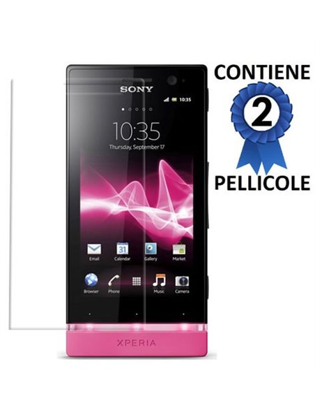 PELLICOLA PROTEGGI DISPLAY SONY XPERIA U ST25I CONFEZIONE 2 PEZZI