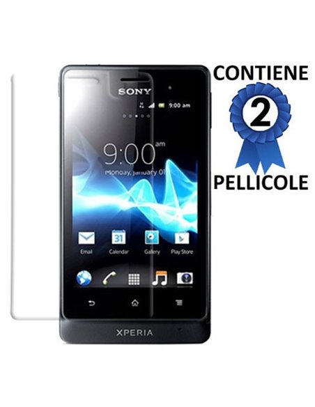 PELLICOLA PROTEGGI DISPLAY SONY XPERIA GO ST27I CONFEZIONE 2 PEZZI