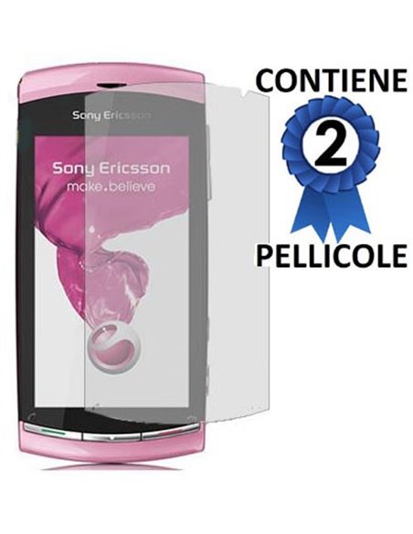 PELLICOLA PROTEGGI DISPLAY SONY-ERICSSON VIVAZ U5 CONFEZIONE 2 PEZZI