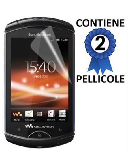 PELLICOLA PROTEGGI DISPLAY SONY-ERICSSON WT19I XPERIA LIVE CONFEZIONE 2 PEZZI