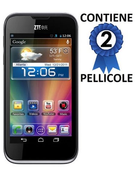 PELLICOLA PROTEGGI DISPLAY ZTE GRAND X CONFEZIONE 2 PEZZI