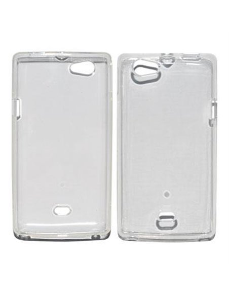 CUSTODIA GEL TPU SILICONE per SONY XPERIA MIRO ST23I COLORE BIANCO