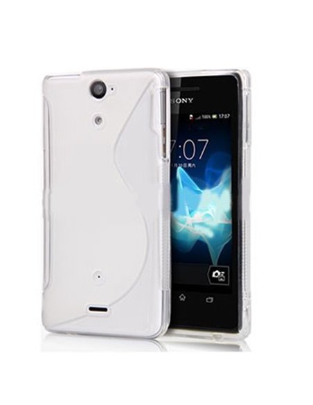 CUSTODIA GEL TPU SILICONE DOUBLE per SONY XPERIA V LT25I COLORE BIANCO