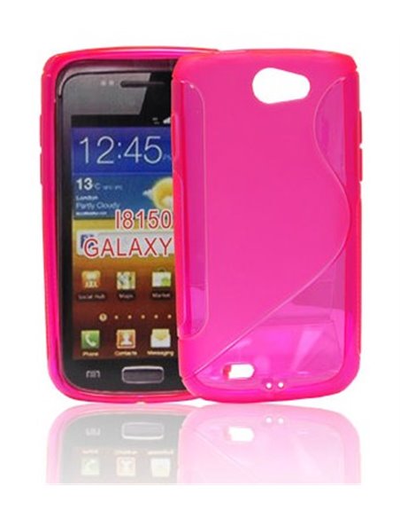 CUSTODIA GEL TPU SILICONE DOUBLE per SAMSUNG I8150 Galaxy W, Galaxy Wonder COLORE ROSA