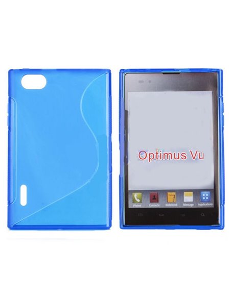 CUSTODIA GEL TPU SILICONE DOUBLE per LG P895 Optimus Vu, F100S COLORE BLU