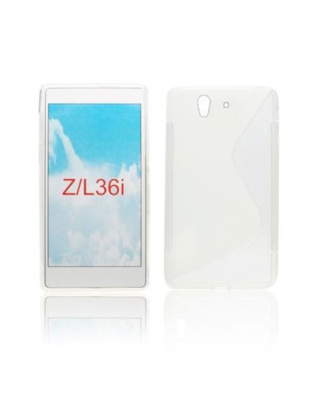 CUSTODIA GEL TPU SILICONE DOUBLE per SONY XPERIA Z, LT36I, L36H, C6603 COLORE BIANCO