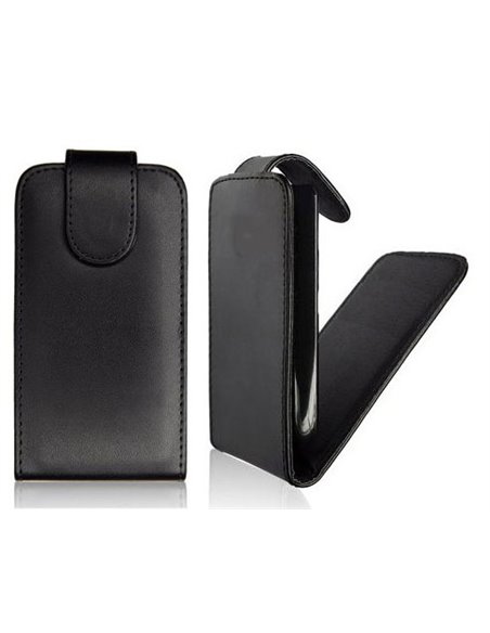 CUSTODIA VERTICALE FLIP PELLE per NOKIA LUMIA 510 COLORE NERO