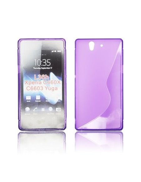 CUSTODIA GEL TPU SILICONE DOUBLE per SONY XPERIA Z, LT36I, L36H, C6603 COLORE VIOLA