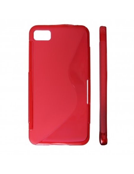 CUSTODIA GEL TPU SILICONE DOUBLE per BLACKBERRY Z10 COLORE ROSSO