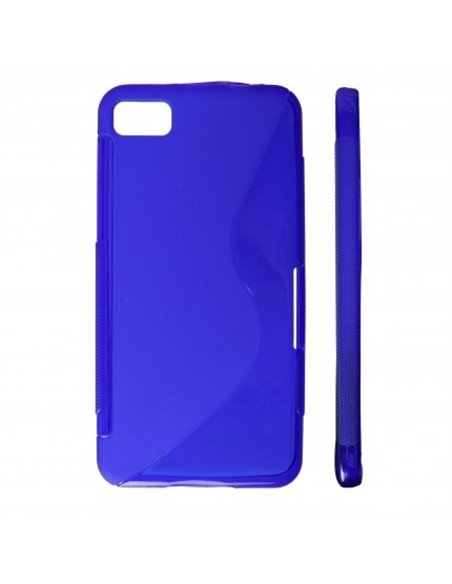 CUSTODIA GEL TPU SILICONE DOUBLE per BLACKBERRY Z10 COLORE BLU