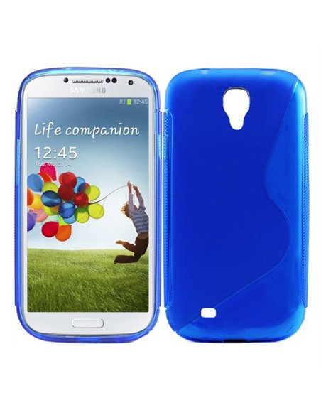 CUSTODIA GEL TPU SILICONE DOUBLE per SAMSUNG I9500 GALAXY S4, I9505, I9502 COLORE BLU