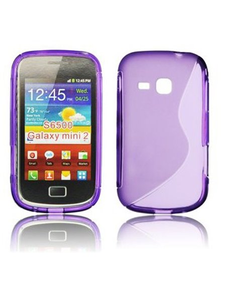 CUSTODIA GEL TPU SILICONE DOUBLE per SAMSUNG S6500 Galaxy Mini 2 COLORE VIOLA