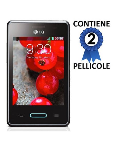 PELLICOLA PROTEGGI DISPLAY per LG OPTIMUS L3 II E430 CONFEZIONE 2 PEZZI