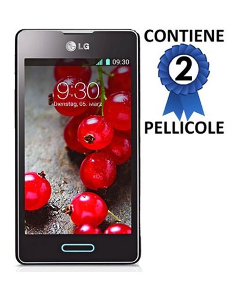 PELLICOLA PROTEGGI DISPLAY per LG OPTIMUS L5 II E460 CONFEZIONE 2 PEZZI