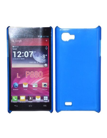 CUSTODIA BACK RIGIDA SLIM DA 0,35mm per LG P880 OPTIMUS 4X HD COLORE BLU