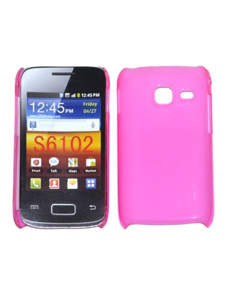 CUSTODIA BACK RIGIDA SLIM DA 0,35mm per SAMSUNG S6102 GALAXY Y DUOS COLORE ROSA