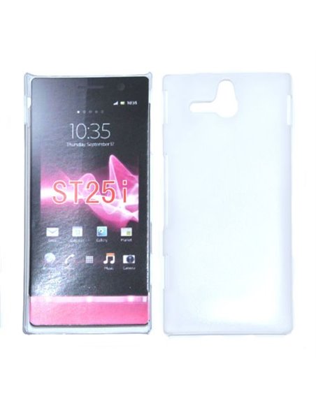 CUSTODIA BACK RIGIDA SLIM DA 0,35mm per SONY XPERIA U ST25I COLORE BIANCO