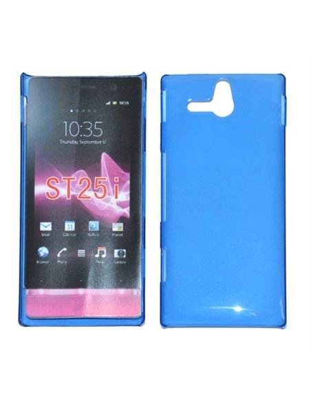 CUSTODIA BACK RIGIDA SLIM DA 0,35mm per SONY XPERIA U ST25I COLORE BLU