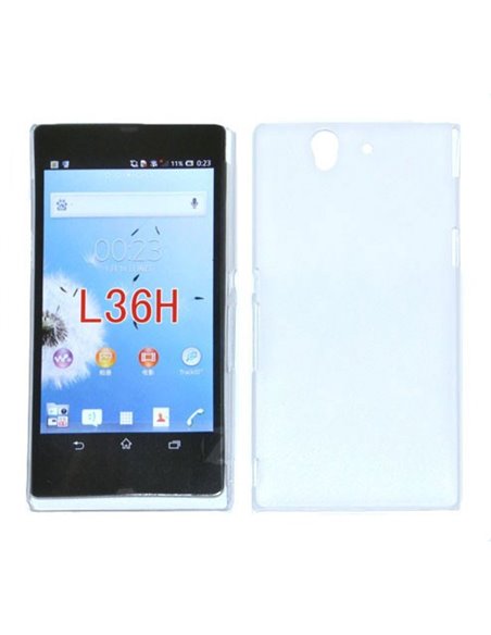 CUSTODIA BACK RIGIDA SLIM DA 0,35mm per SONY XPERIA Z, LT36I, L36H, C6603 COLORE BIANCO