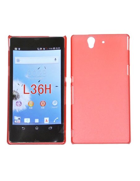 CUSTODIA BACK RIGIDA SLIM DA 0,35mm per SONY XPERIA Z, LT36I, L36H, C6603 COLORE ROSSO