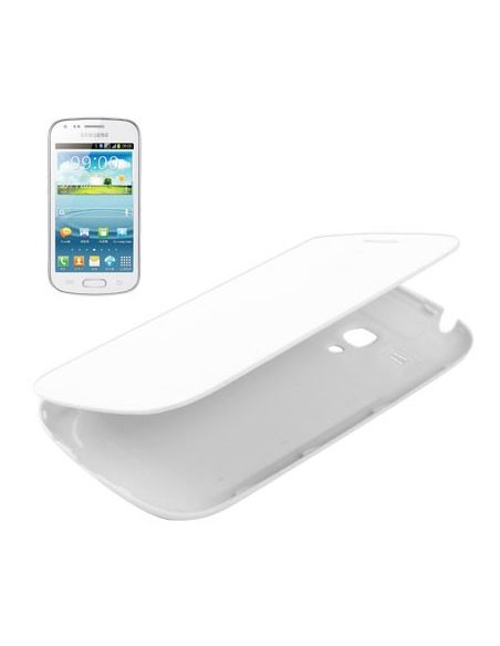 CUSTODIA ORIZZONTALE FLIP COVER per SAMSUNG S7562 GALAXY S DUOS COLORE BIANCO