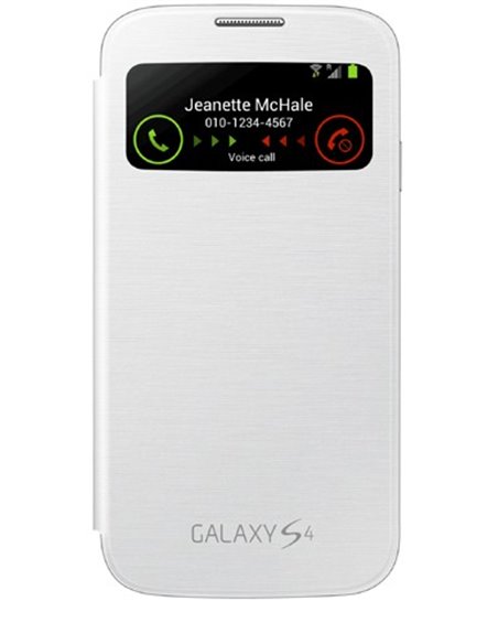 CUSTODIA ORIGINALE SAMSUNG EF-CI950BWEGWW - S VIEW COVER per I9500 GALAXY S4, I9505 COLORE BIANCO BLISTER