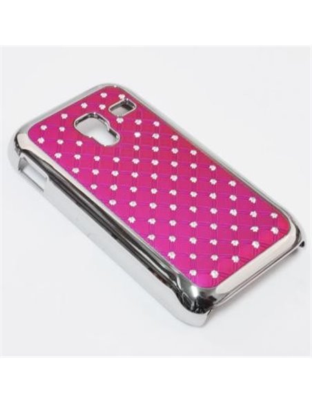 CUSTODIA RIGIDA CON BRILLANTINI per SAMSUNG S7500 GALAXY ACE PLUS COLORE ROSA